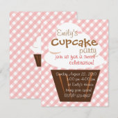 Invitation Cupcake Shaping Up Joliment (Devant / Derrière)
