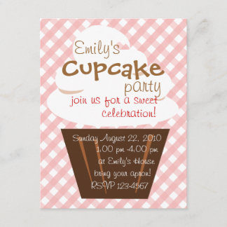 Invitation Cupcake Shaping Up Joliment