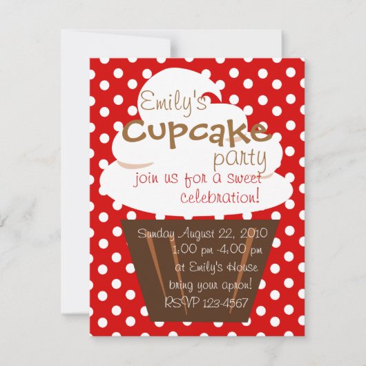 Invitation Cupcake Shaping Up Joliment (Devant)