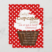 Invitation Cupcake Shaping Up Joliment (Devant / Derrière)