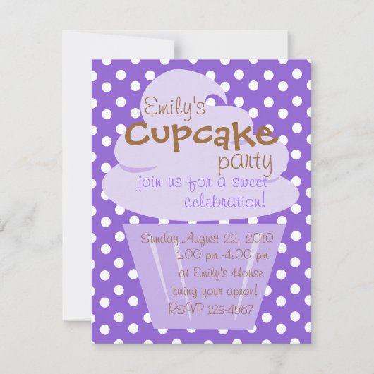 Invitation Cupcake Shaping Up Joliment (Devant)