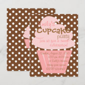 Invitation Cupcake Shaping Up Joliment (Devant / Derrière)