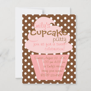 Invitation Cupcake Shaping Up Joliment