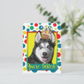 Invitation Cupcake - Sibérien Husky (Debout devant)