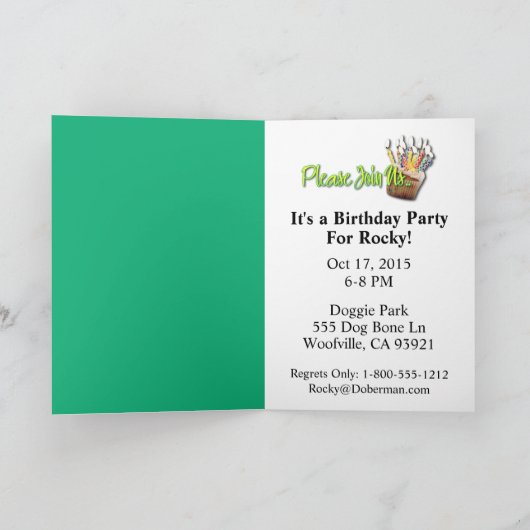 Invitation Cupcake - St Bernard - Mae (Intérieur)