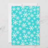 Invitation Cupcake Turquoise rose Snowflake Photo Anniversair (Dos)