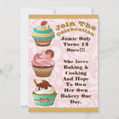 Invitation Cupcake Wars Bake Off Anniversaire Pink Swirl Invi (Dos)