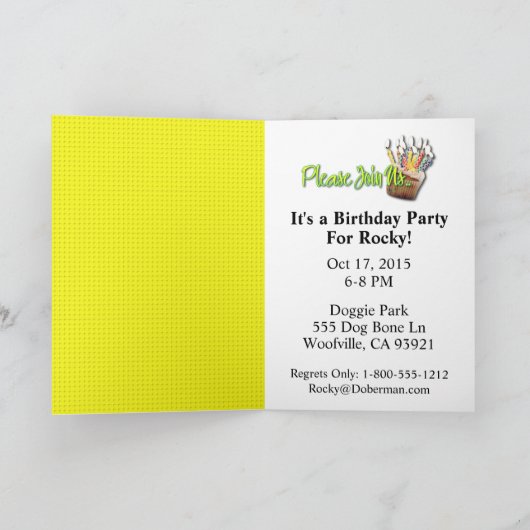 Invitation Cupcake - West Highland Terrier (Intérieur)