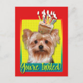 Invitation Cupcake - Yorkshire Terrier (Devant)