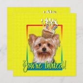 Invitation Cupcake - Yorkshire Terrier (Devant / Derrière)