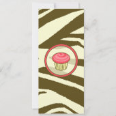 Invitation Cupcake - Zebra Brown Imprimer Skinny (Devant)