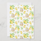 Invitation Cupcakes citron Wreath C'est un Baby shower fille (Dos)