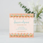 Invitation Cupcakes Cute Orange (Debout devant)