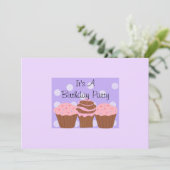 Invitation Cupcakes décadents fête d'anniversaire (Debout devant)