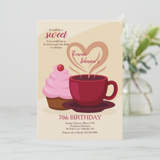 Invitation Cupcakes et Café (Debout devant)