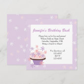 Invitation Cupcakes et Etoiles (Devant / Derrière)