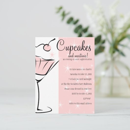 Invitation Cupcakes et Martinis (Debout devant)