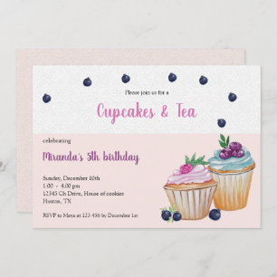 Invitation Cupcakes Et Thé Anniversaire Paty
