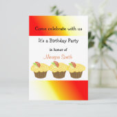 Invitation Cupcakes glacés au citron confit (Debout devant)