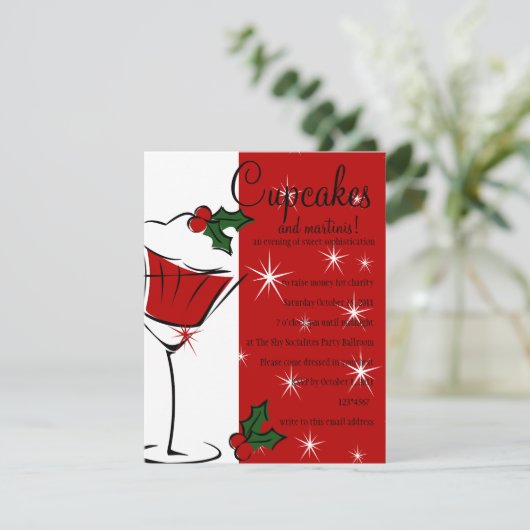 Invitation Cupcakes, Martini & Holly (Debout devant)