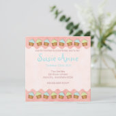 Invitation Cupcakes Pink Cute (Debout devant)