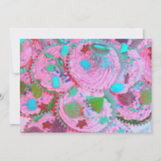 Invitation Cupcakes rose (Devant)
