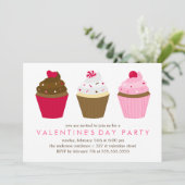 Invitation Cupcakes Saint Valentin (Debout devant)