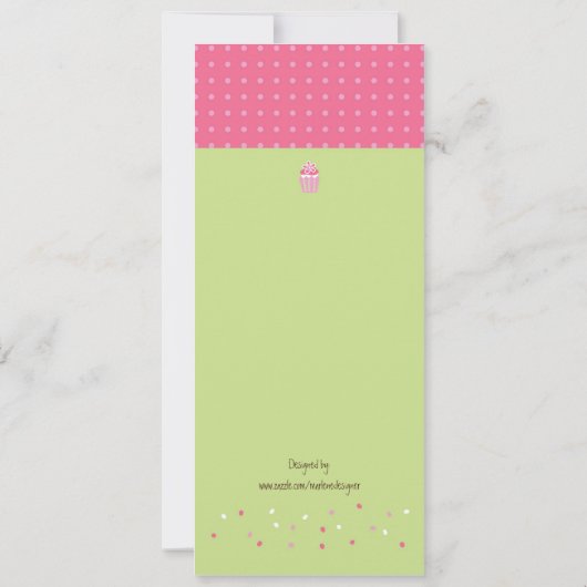 Invitation Cupcakes sur pied (Dos)