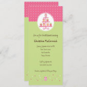 Invitation Cupcakes sur pied (Devant / Derrière)