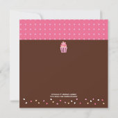 Invitation Cupcakes sur pied (rose / Brown) (Dos)