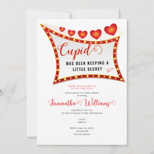 Invitation Cupid Little Secret Valentine Février Baby shower
