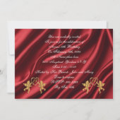 Invitation Cupides Quinceanera Gold pour 15e anniversaire (Dos)