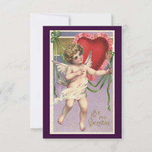 Invitation Cupidon de la Saint-Valentin victorienne vintage a