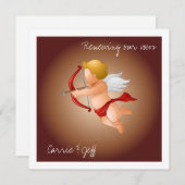 Invitation Cupidons et sa flèche (Devant / Derrière)