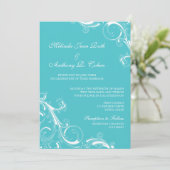 Invitation Curaçao bleu frénétique (Debout devant)