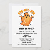 Invitation Curieux Halloween Ghost Boo Trick or Treat (Devant)