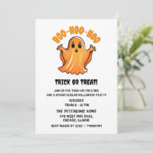 Invitation Curieux Halloween Ghost Boo Trick or Treat (Debout devant)