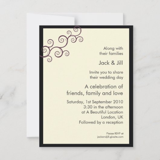 Invitation Curly Q 4,25x5,5 (Devant)