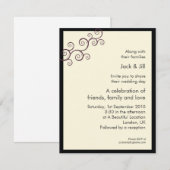 Invitation Curly Q 4,25x5,5 (Devant / Derrière)