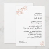 Invitation Curly Q Too (tangerine) 5x7 (Devant / Derrière)