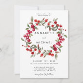Invitation Currant Berry Mariage (Devant)