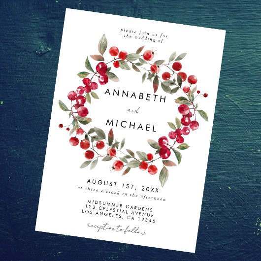 Invitation Currant Berry Mariage