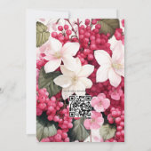 Invitation Currant et Rose Floral Spring Wedding (Dos)