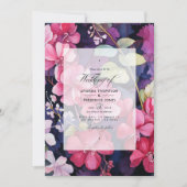 Invitation Currant et Rose Floral Spring Wedding (Devant)