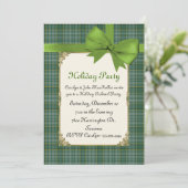 Invitation Currie Tartan Plaid Custom Holiday Party (Debout devant)