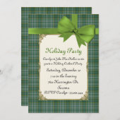 Invitation Currie Tartan Plaid Custom Holiday Party (Devant / Derrière)