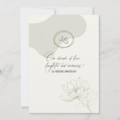 Invitation Cursive Floral 10e Anniversaire Neutres ID1168 (Dos)