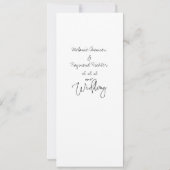Invitation Cursive manuscrite 2 Notre Mariage 4 X 9 Pouce Lon (Dos)