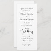 Invitation Cursive manuscrite 2 Notre Mariage 4 X 9 Pouce Lon (Devant / Derrière)