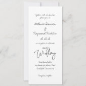 Invitation Cursive manuscrite 2 Notre Mariage 4 X 9 Pouce Lon (Devant)